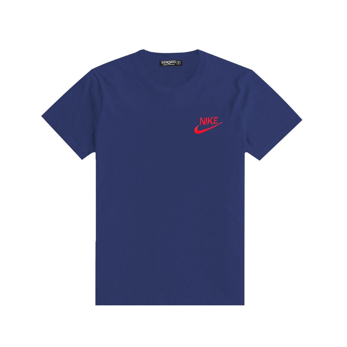 Boy's NKE Emb. Plain T-Shirt - Navy Blue