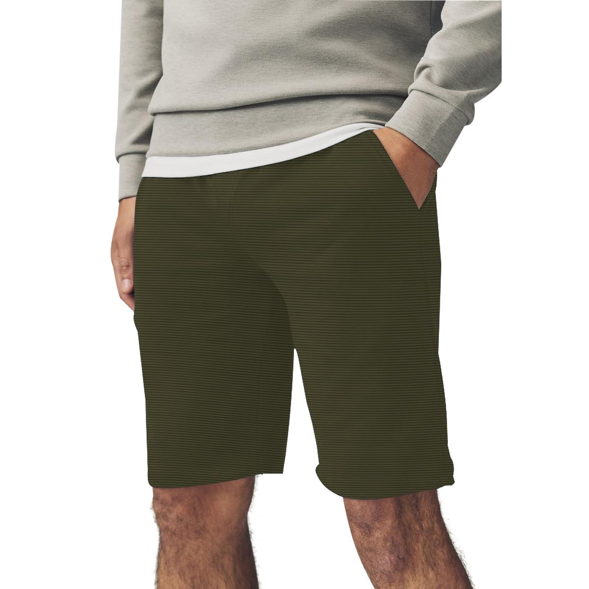Men Two Quarter Summer Shorts - Camo Green