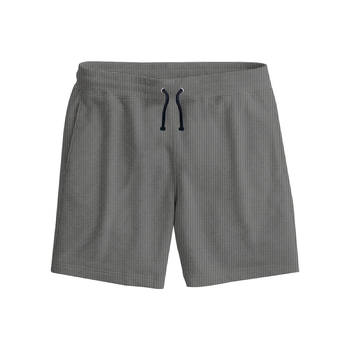 Men's Branded Zipper Pocket Two Quarter Shorts - Natural Gray