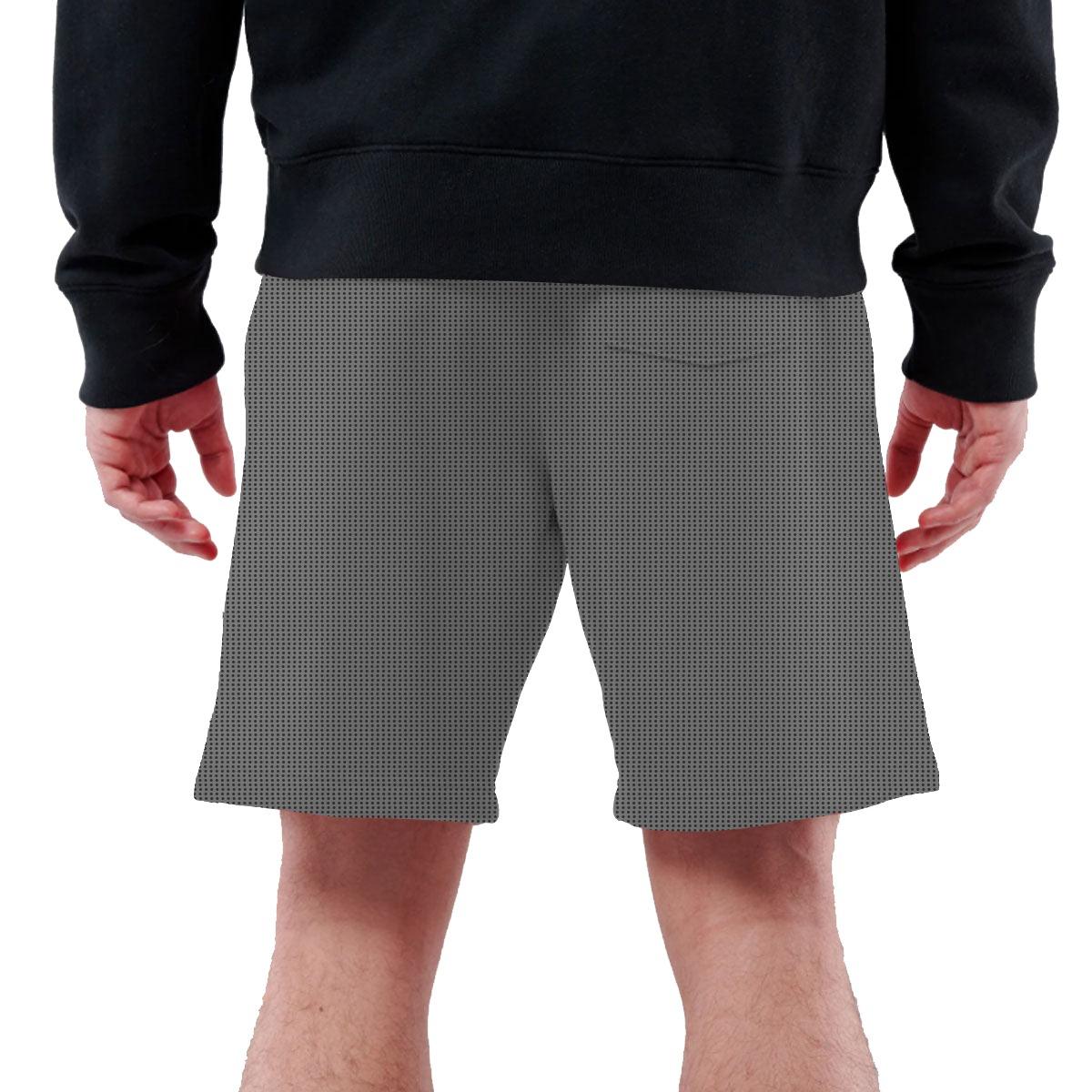 Men's Branded Zipper Pocket Two Quarter Shorts - Natural Gray