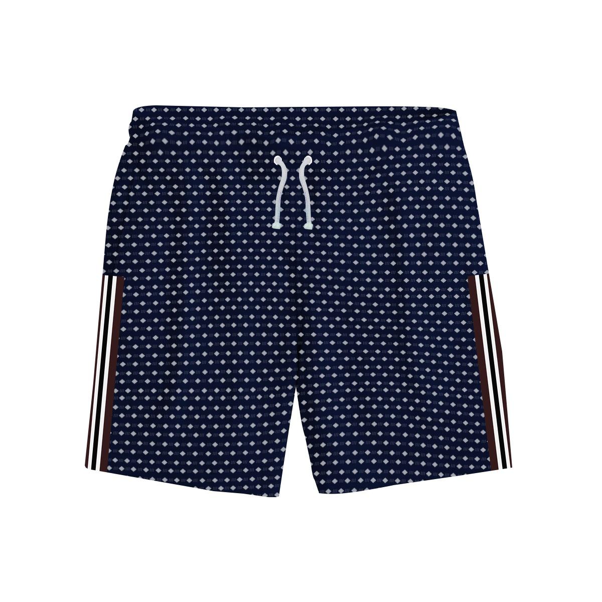 Men's Two Quarter Zipper Pocket Shorts - Dark Navy