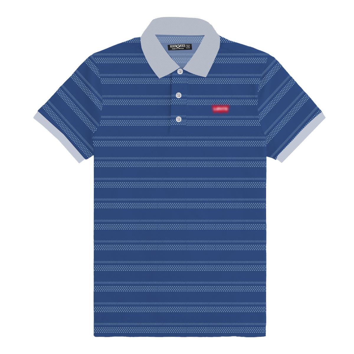 Executive Yarn Dyed Men's Polo Shirt - Blue