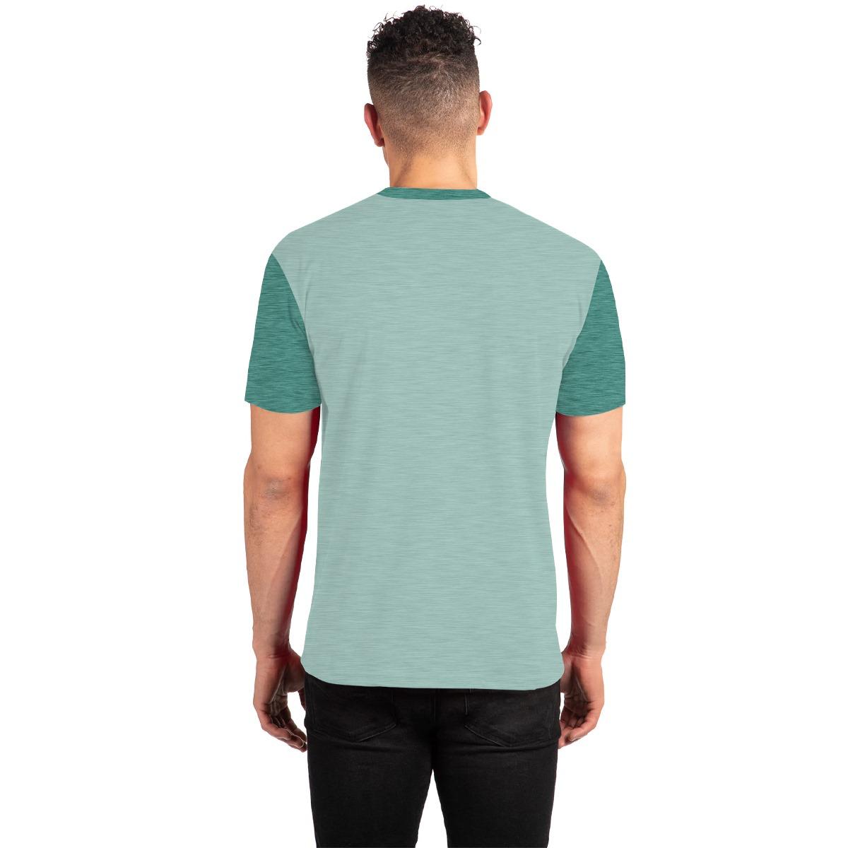 Signature Embroidered Raglan Combo Tee Shirt - Light Green
