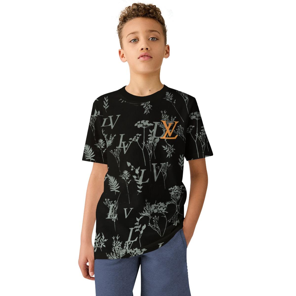 Boy's All Over Printed Premium Tee Shirt - Black