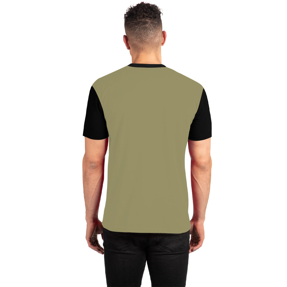 Signature Embroidered Contrast Sleeves Raglan Tee Shirt