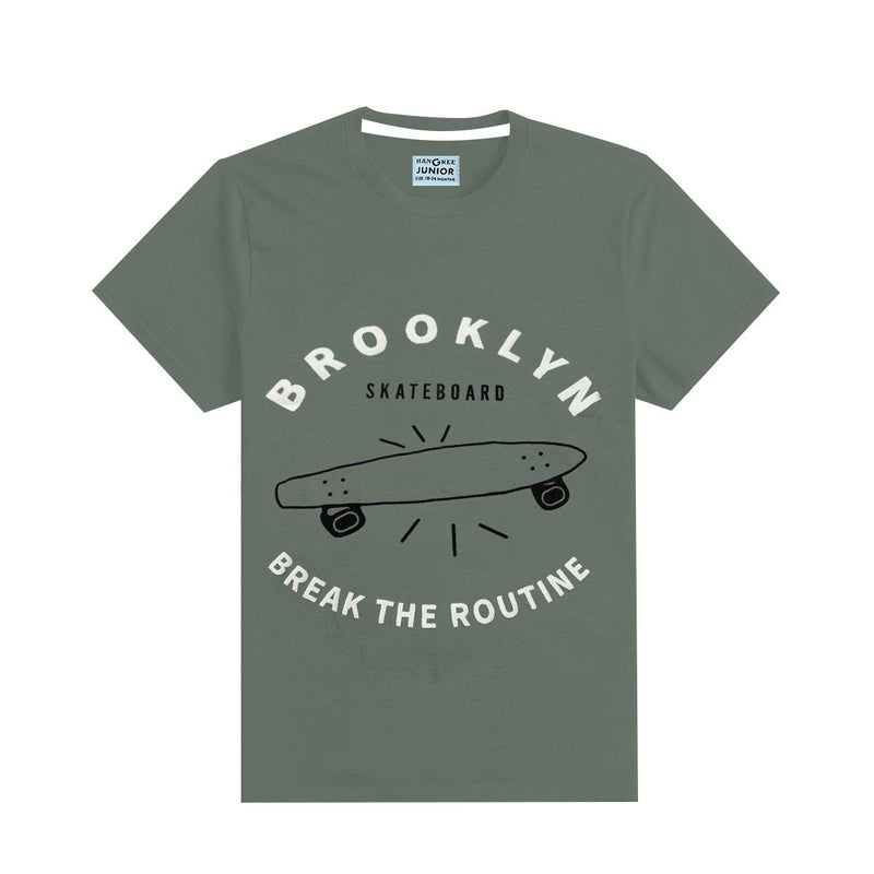Boy's Graphic Printed Tee Shirt - Bright Green
