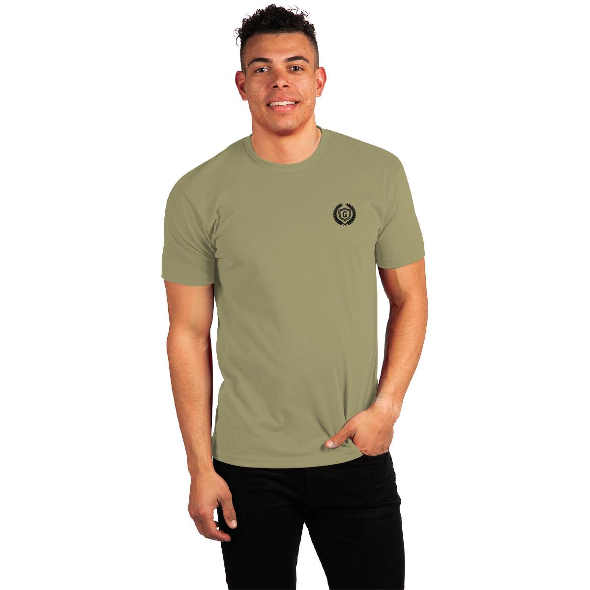 Signature Embroidered Tee Shirt - Dark Beige