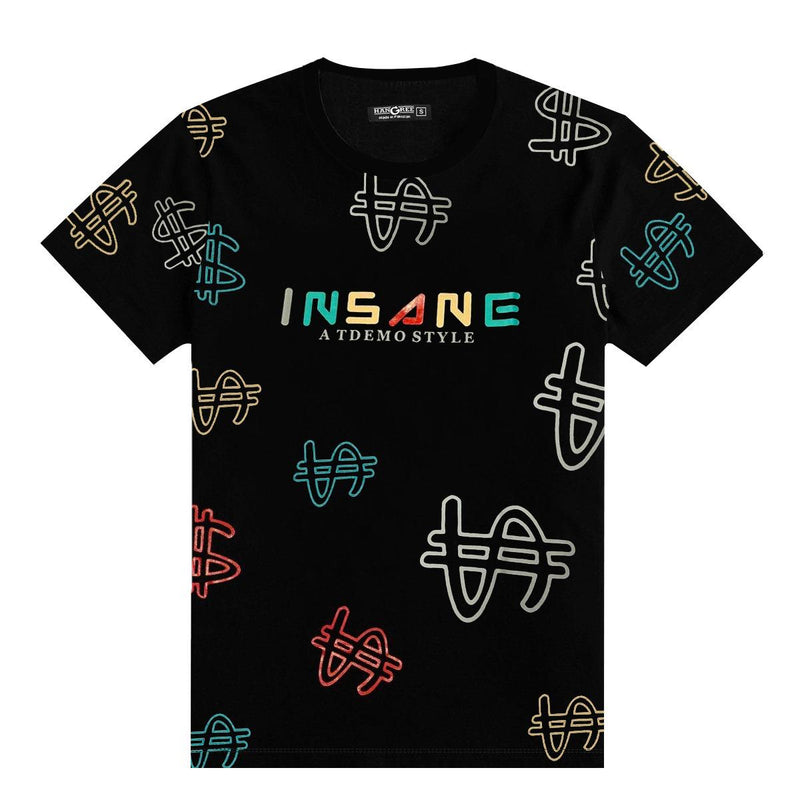 Boy's $ Graphic Printed Tee Shirt - Black