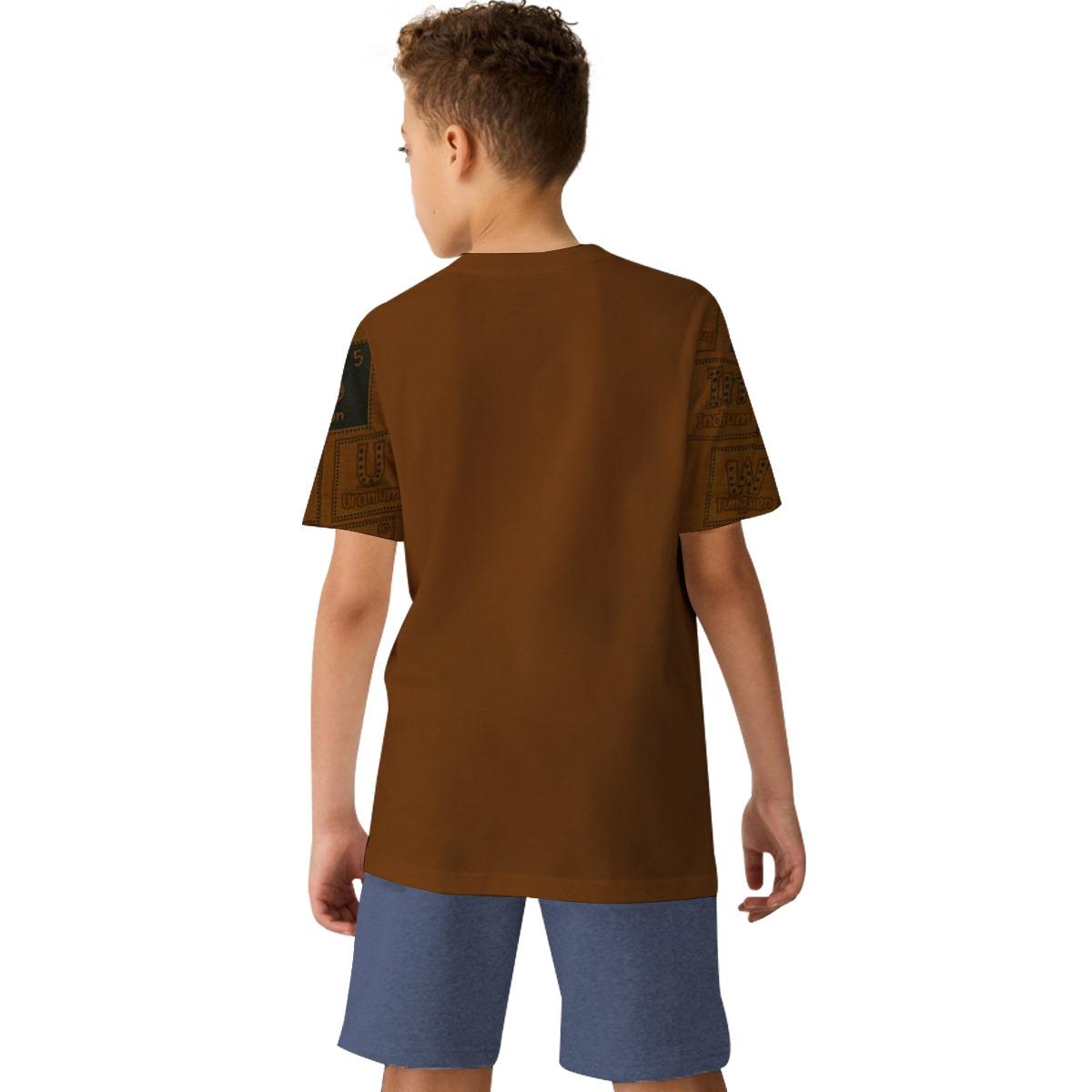 Boy's All Over Printed Exclusive Tee Shirt - Brown