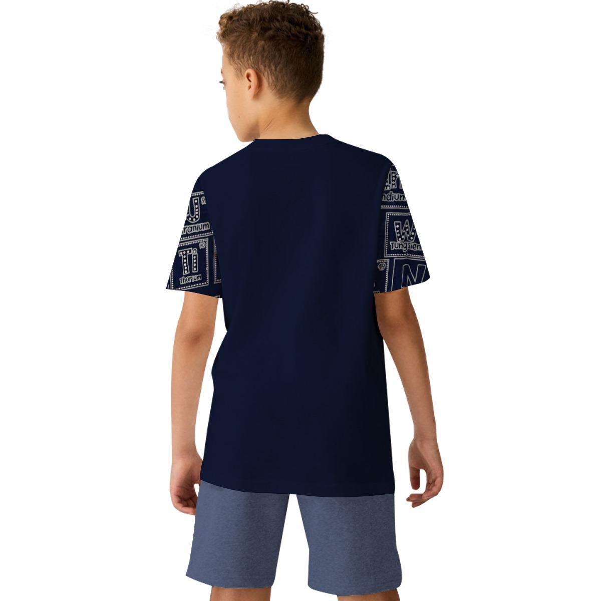 Boy's All Over Printed Exclusive Tee Shirt - Navy