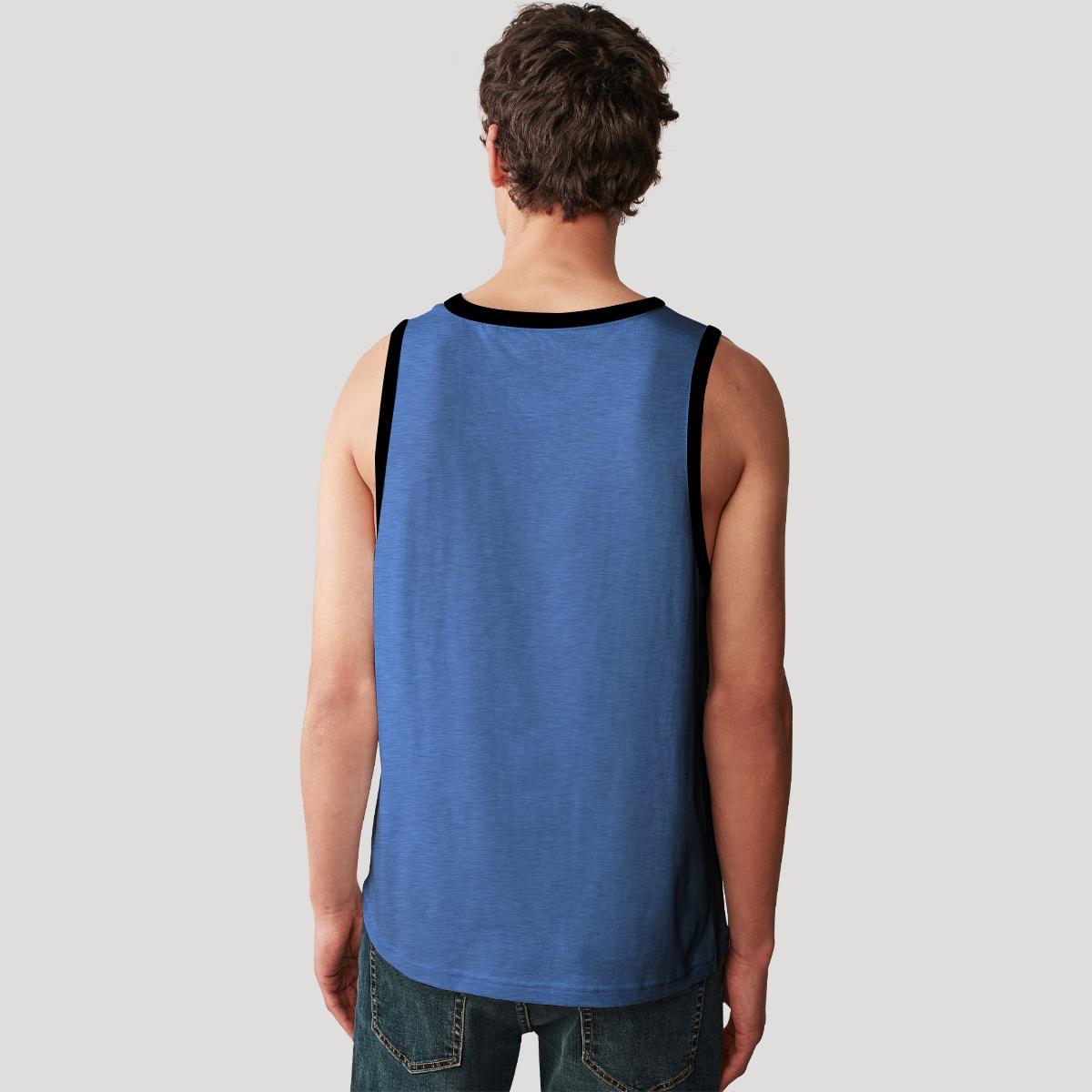 HG "NO PAIN NO GAIN" Printed Stylish Vest For Men's - Bright Blue