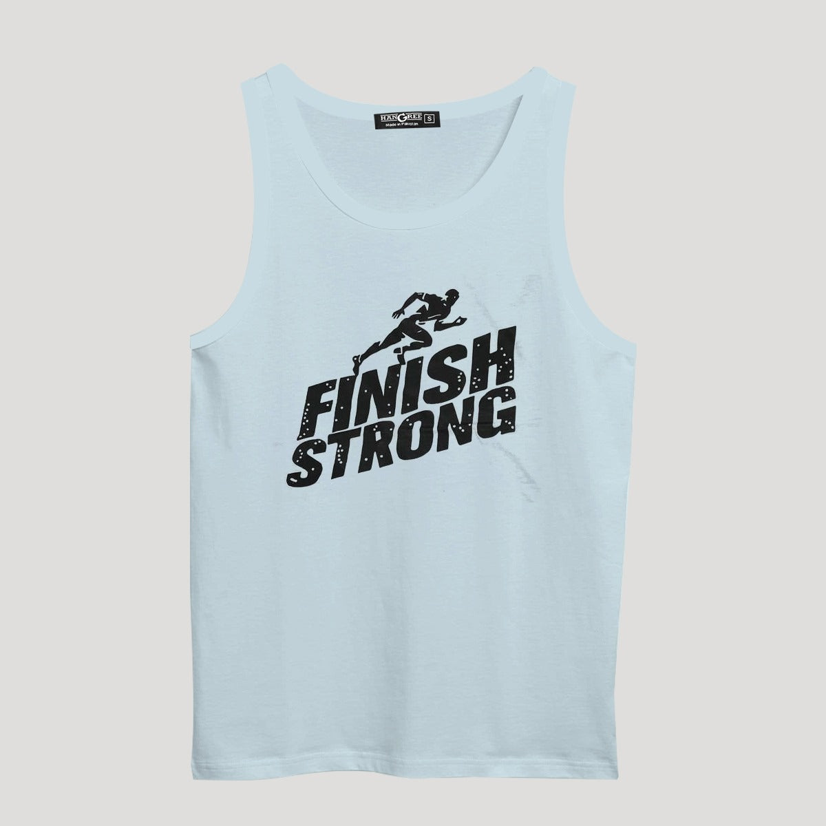 HG "Finish Strong" Printed ActiveFit Sleeveless Vest - Sky