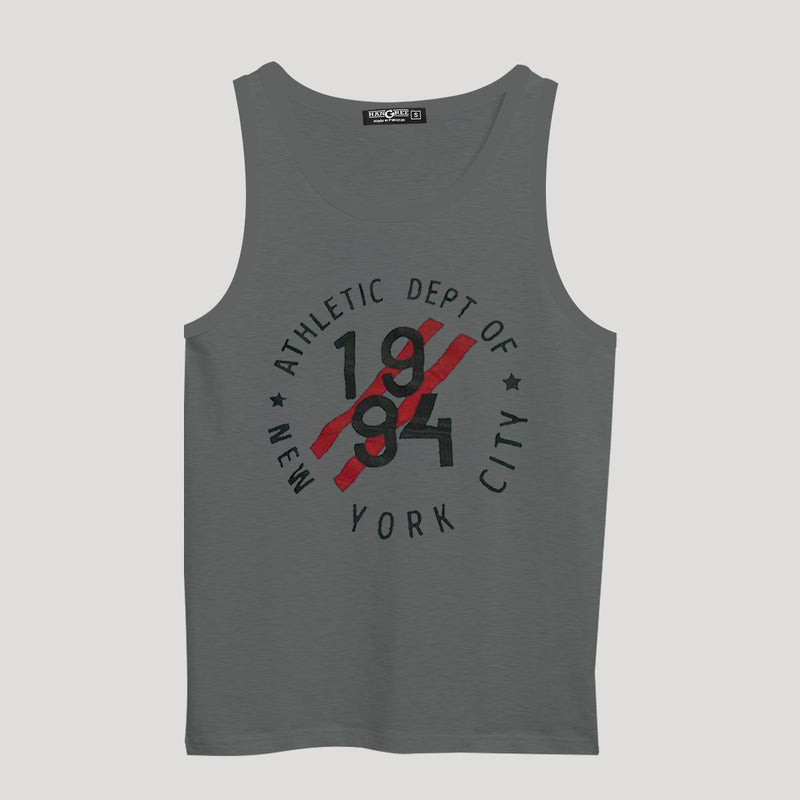 Men Graphic Printed ActiveFit Sleeveless Vest - Gray