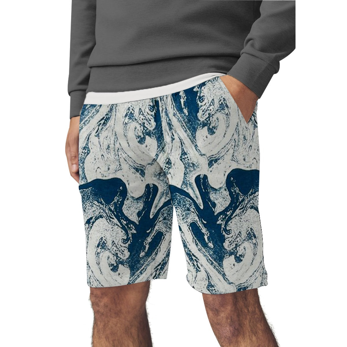 Men's Artistic Printed Two Quarter Shorts - Printed