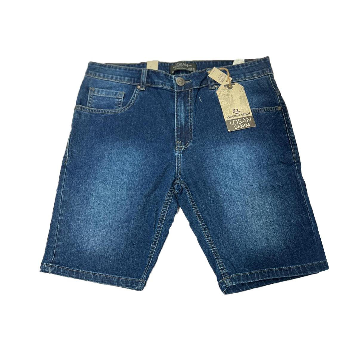 Stretchable Two Quarter Men Denim Shorts