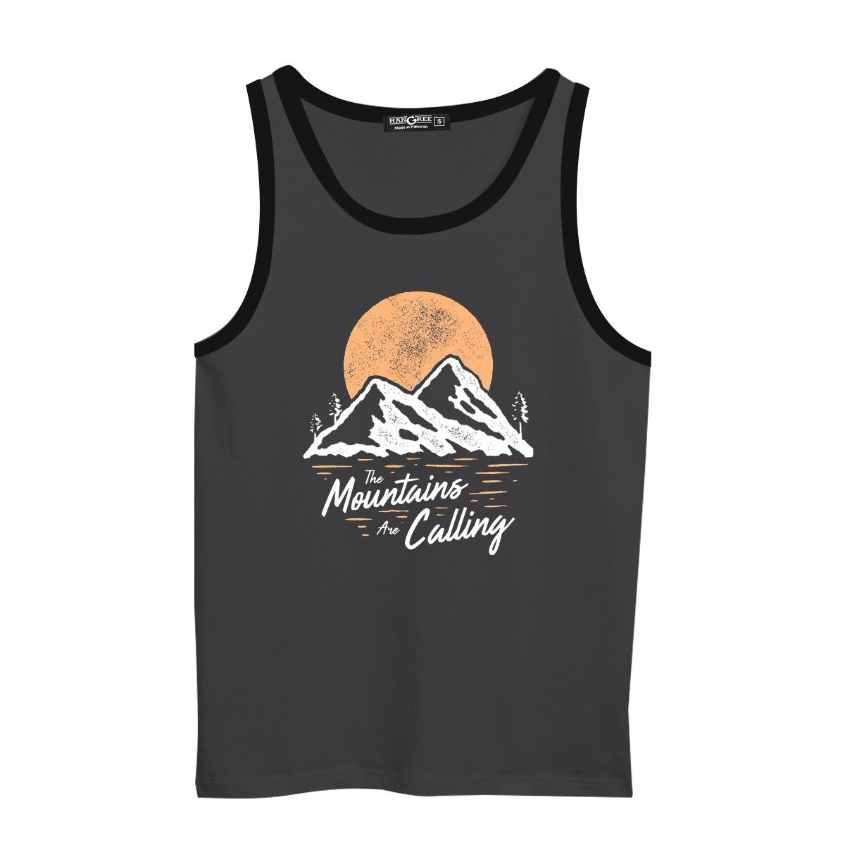 HG "Mountains" Printed ActiveFit Sleeveless Vest - Gray