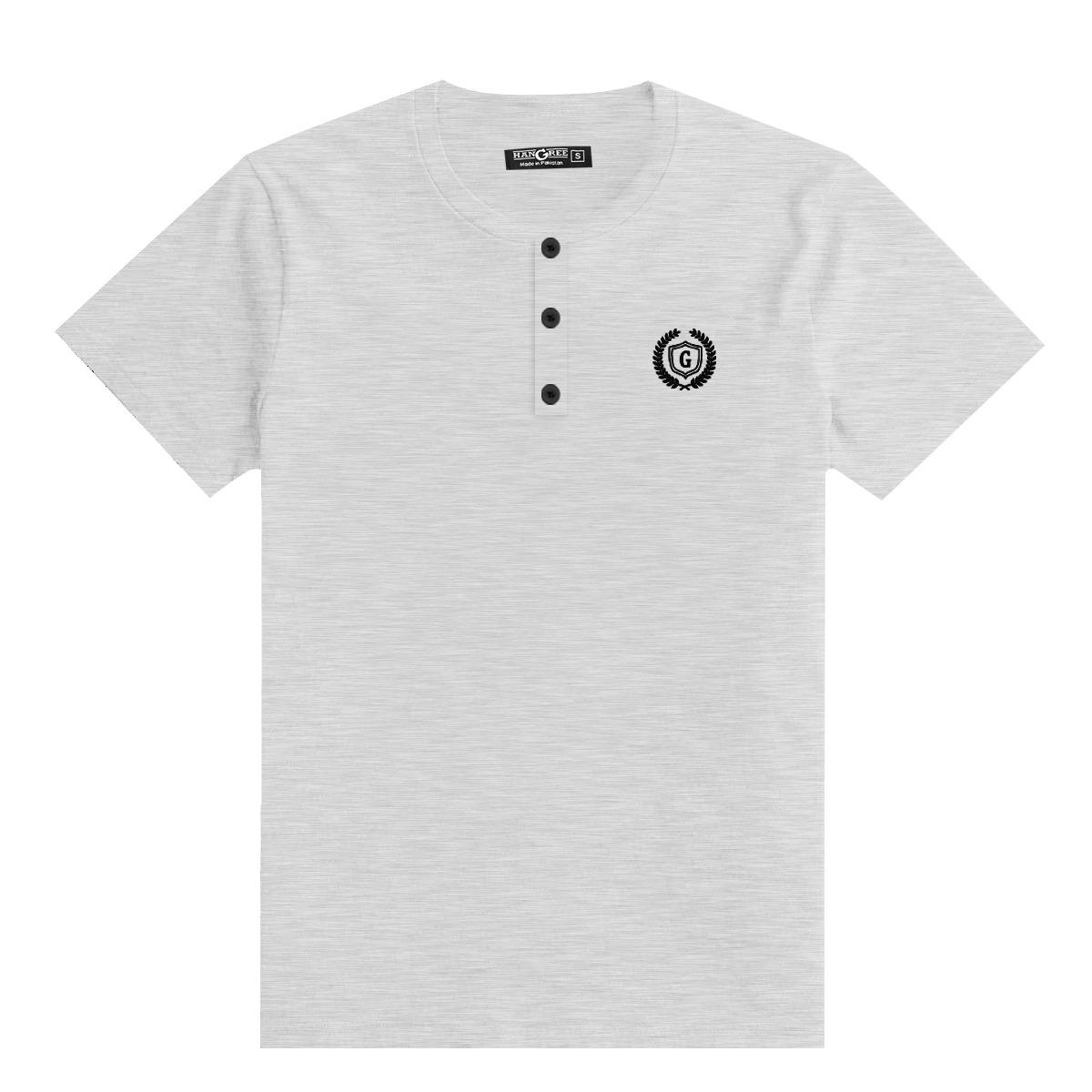 HG SIGNATURE EMB HENLEY TEE - HYDER GRAY