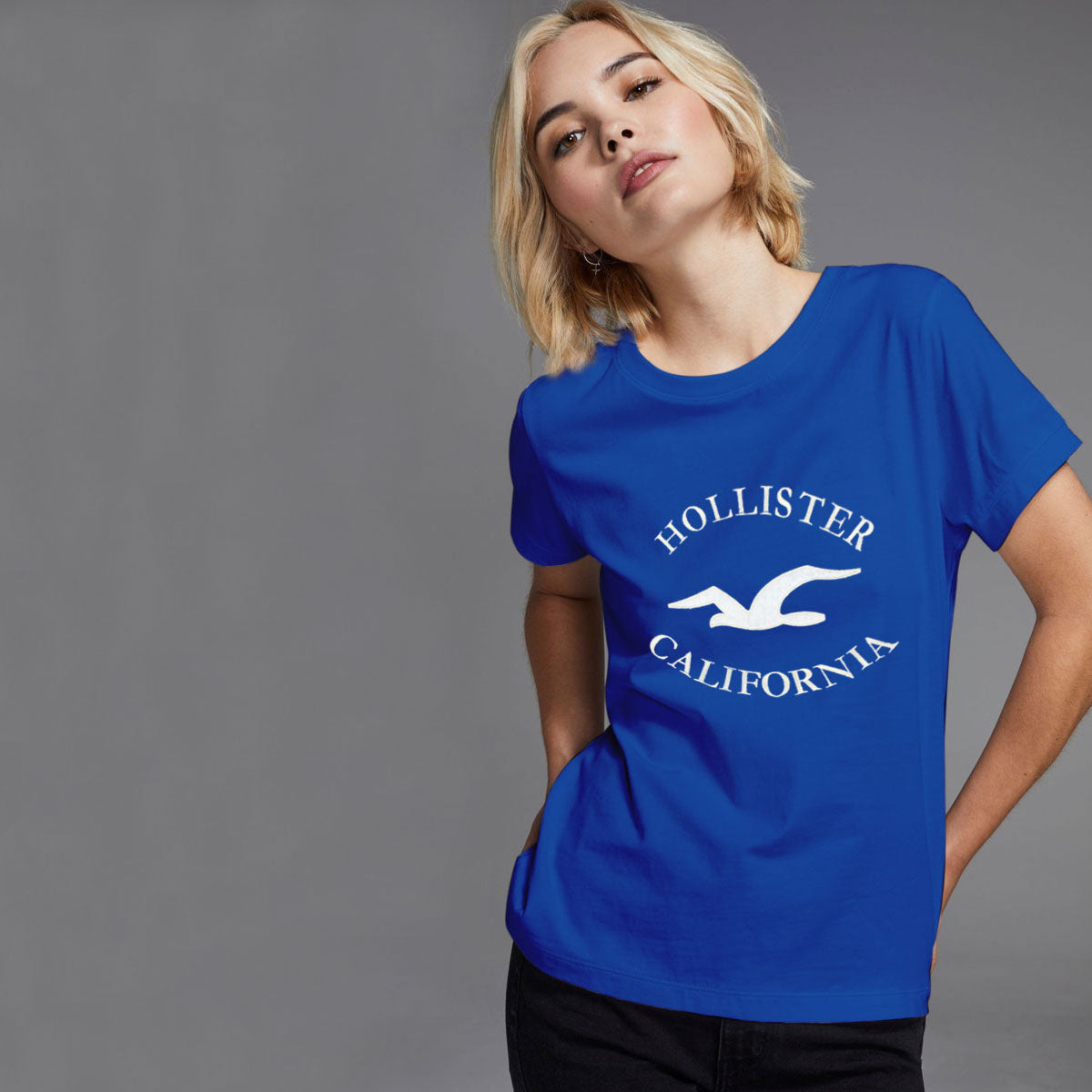 Elegant Blue Women Tee