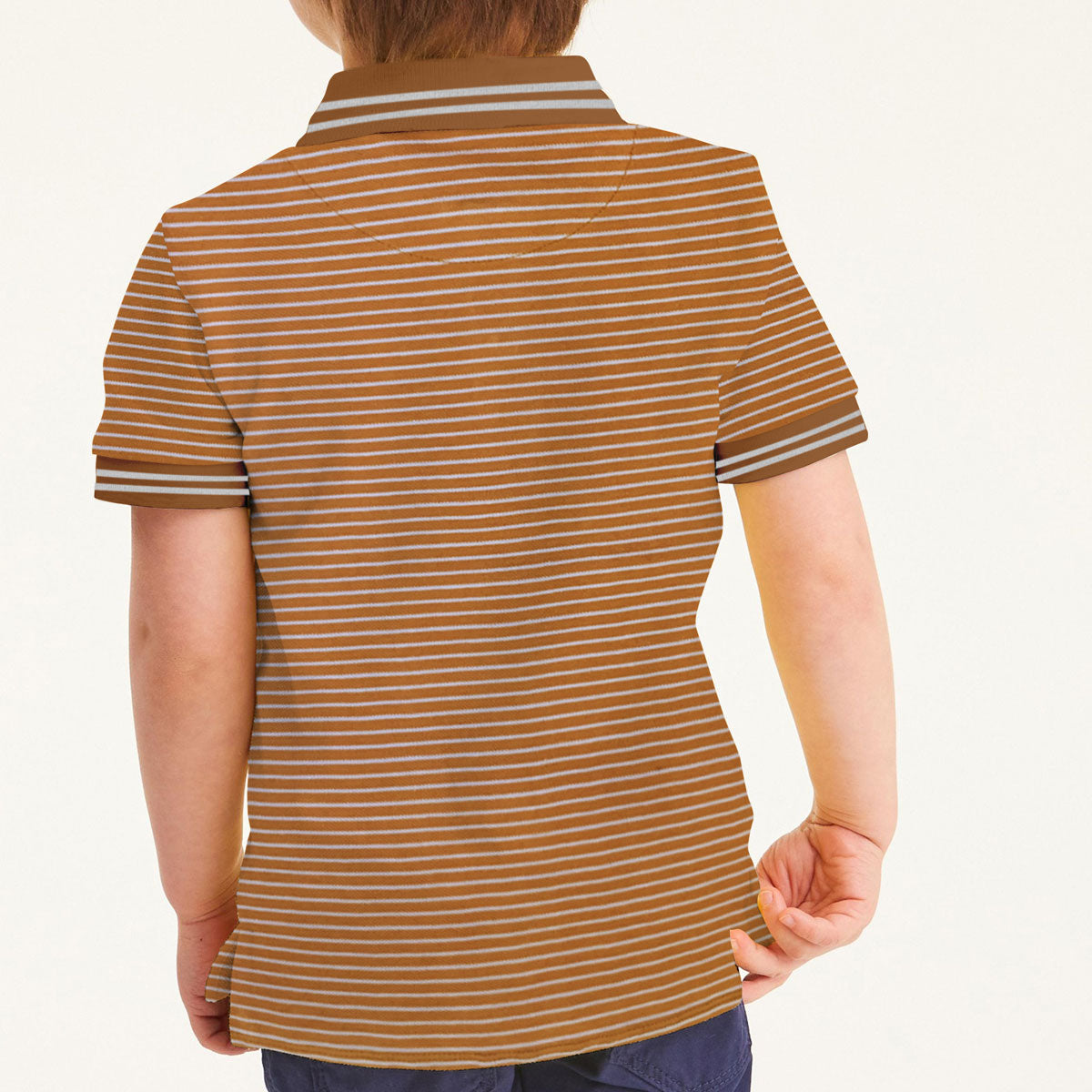 GS Boy's Yard Dyed Tipping Collar Polo Shirt