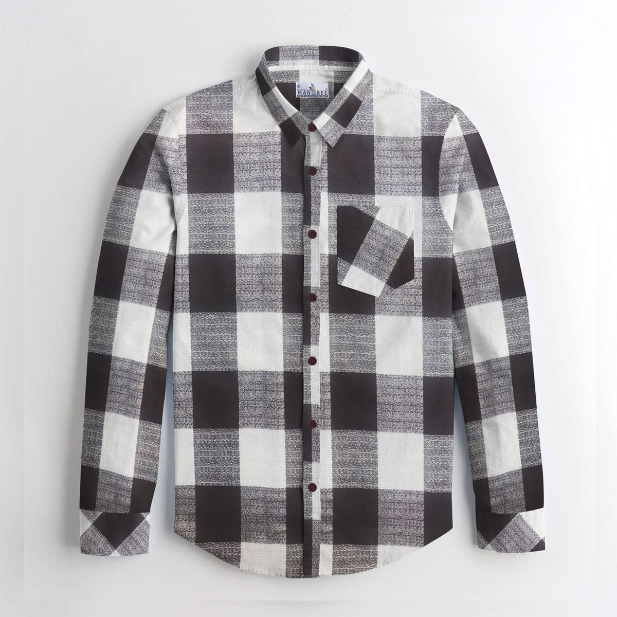 Irish Cotton Contrast Check Casual Shirt