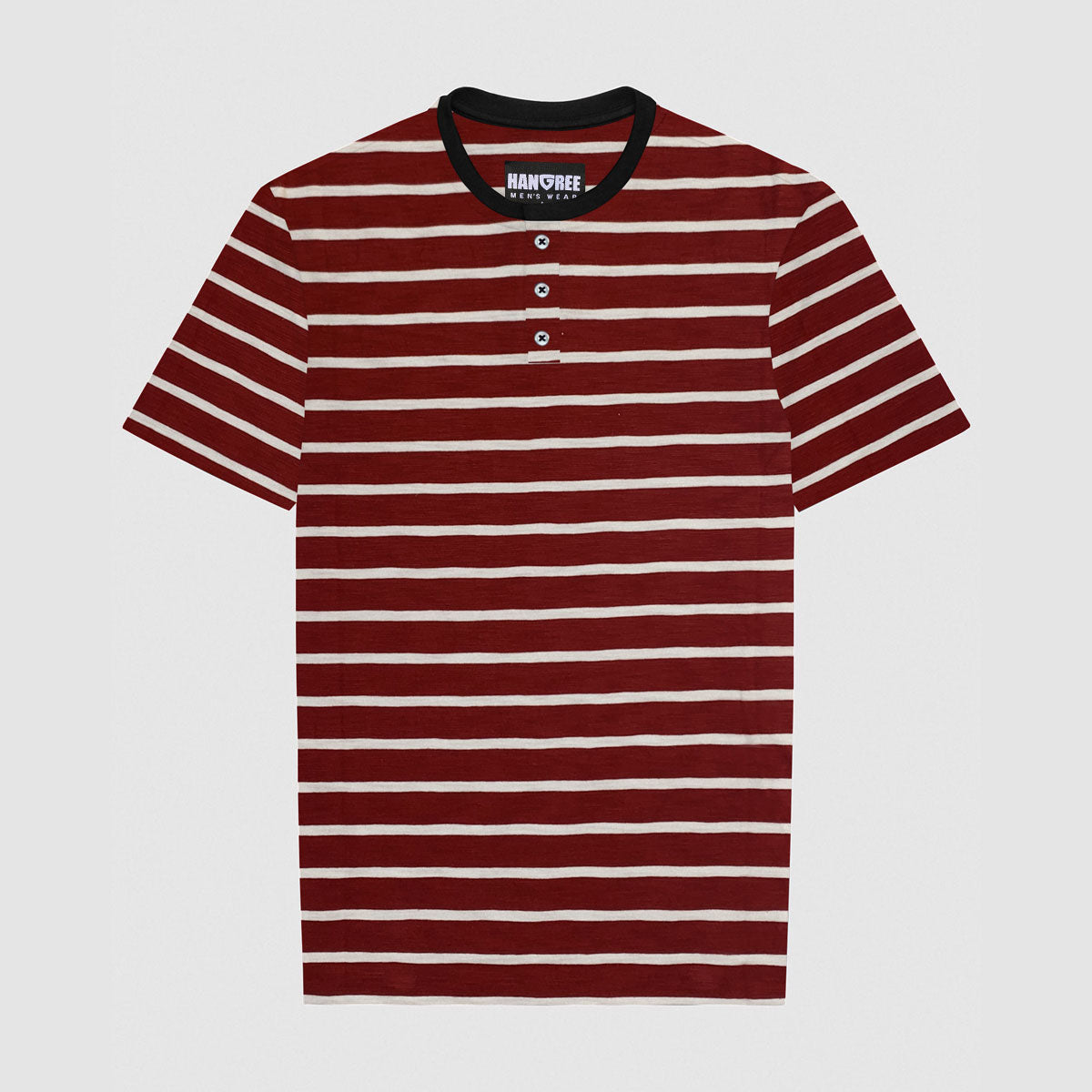 Unique Strap Fashion Henley Tee Shirt