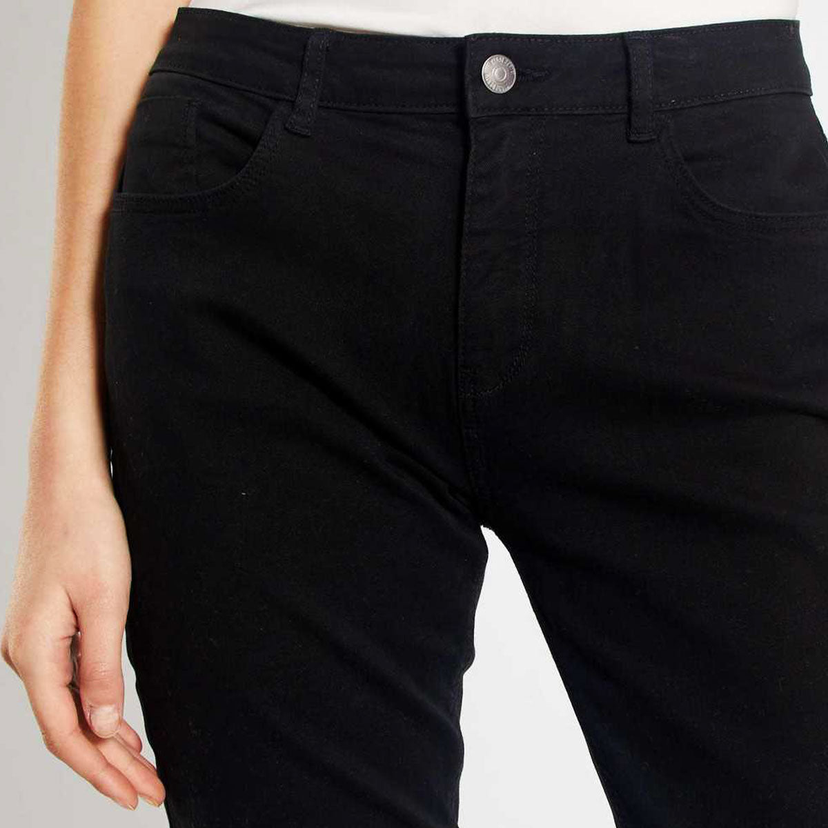 KBI JET BLACK SUPPER STRECH SKINNY GIRLS DENIM PANT