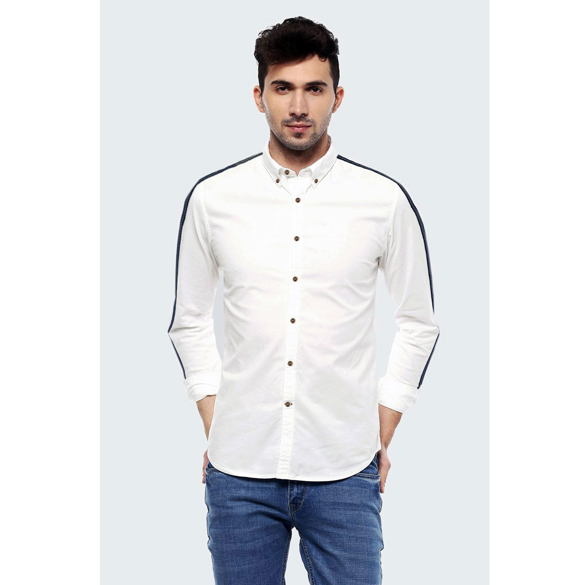 Hangree Designer White Casual Shirt