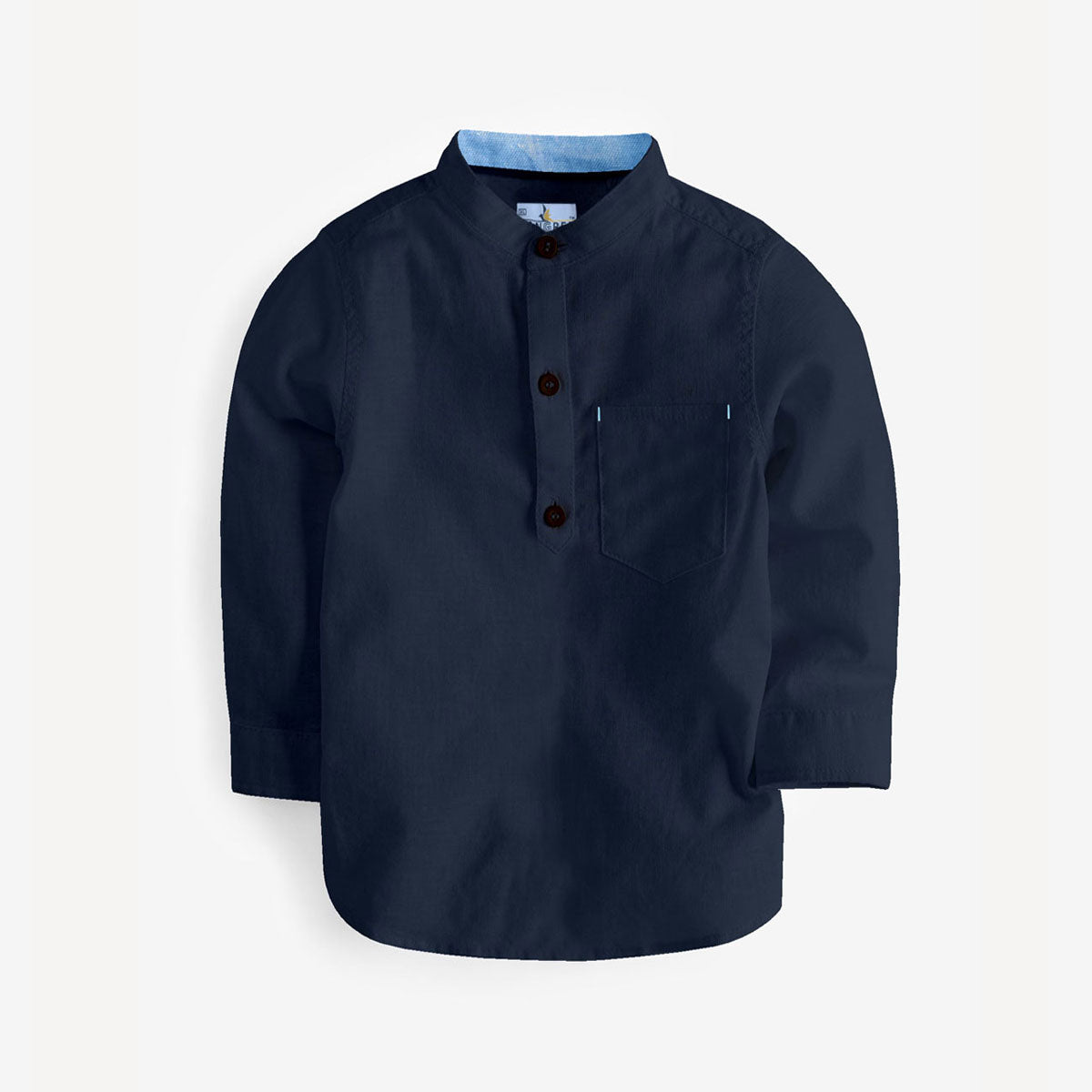 Superstar Navy Boy's Kurta Casual Shirt