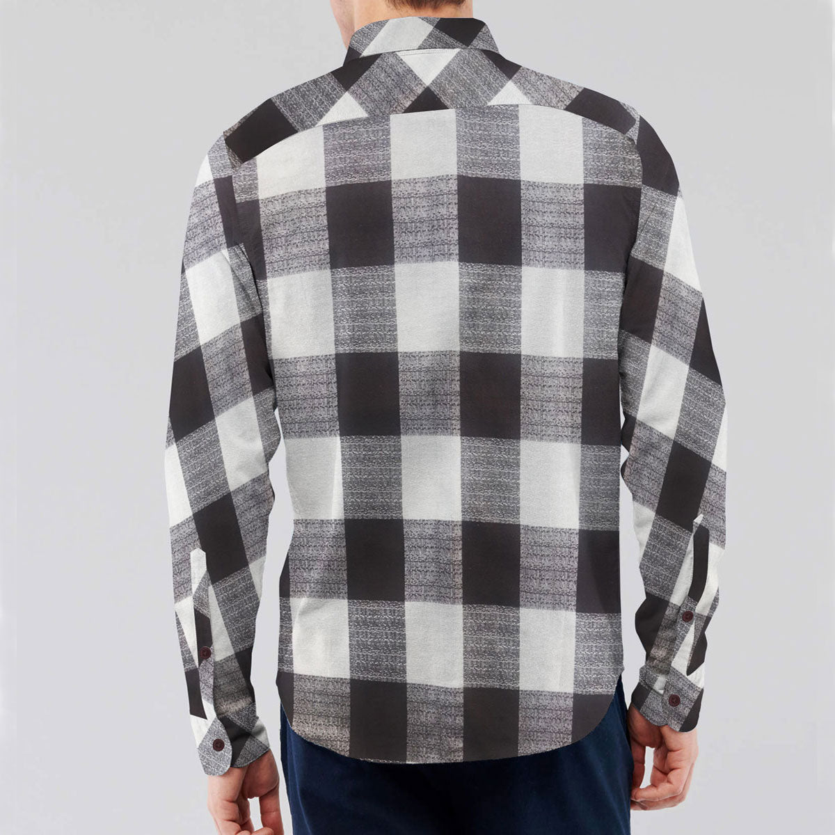 Irish Cotton Contrast Check Casual Shirt