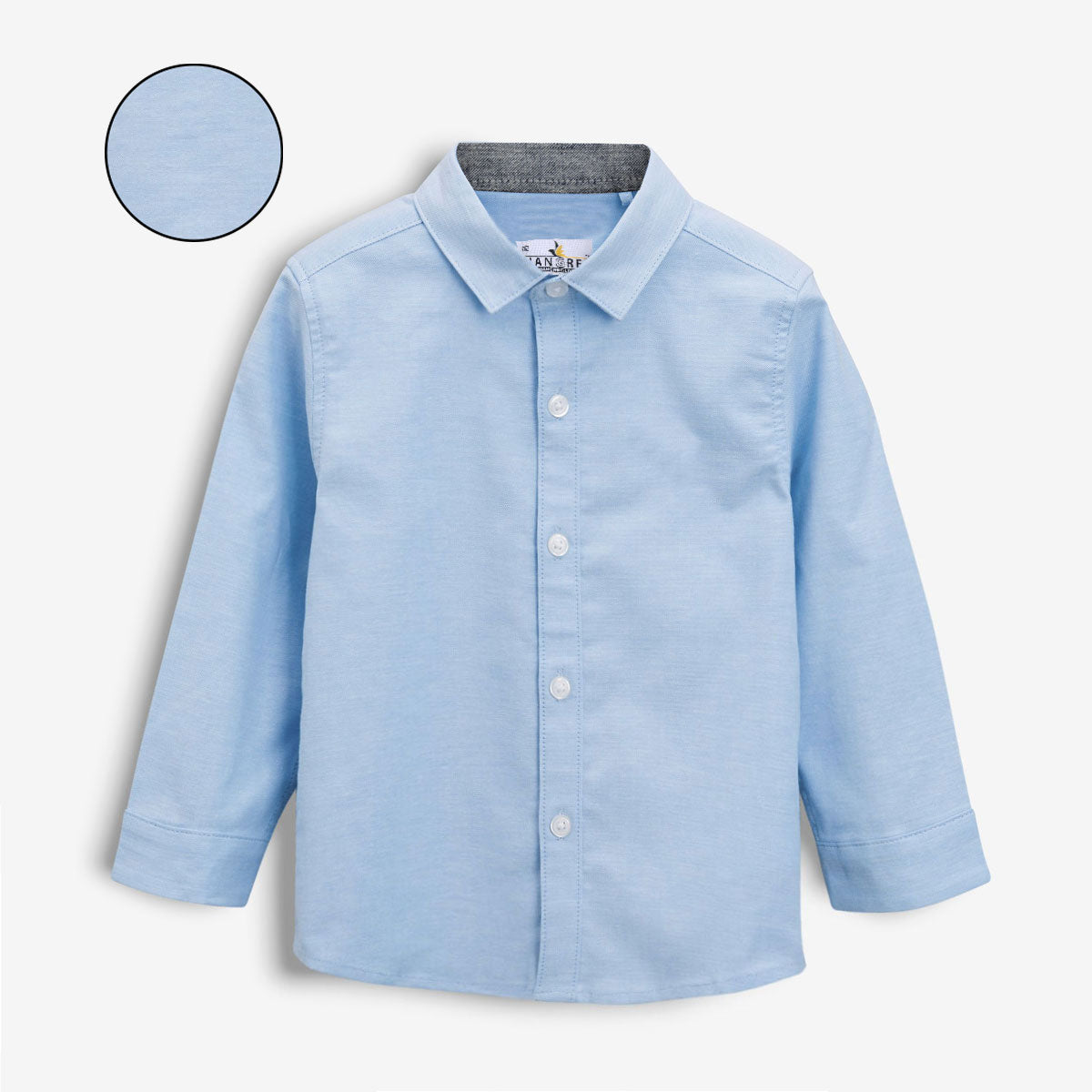 Boy's Sky Blue Solid Casual Shirt