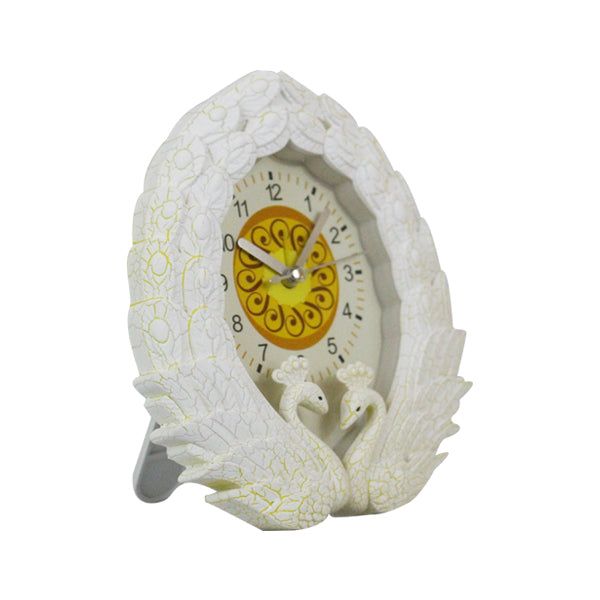 White Peacock Decoration Clock