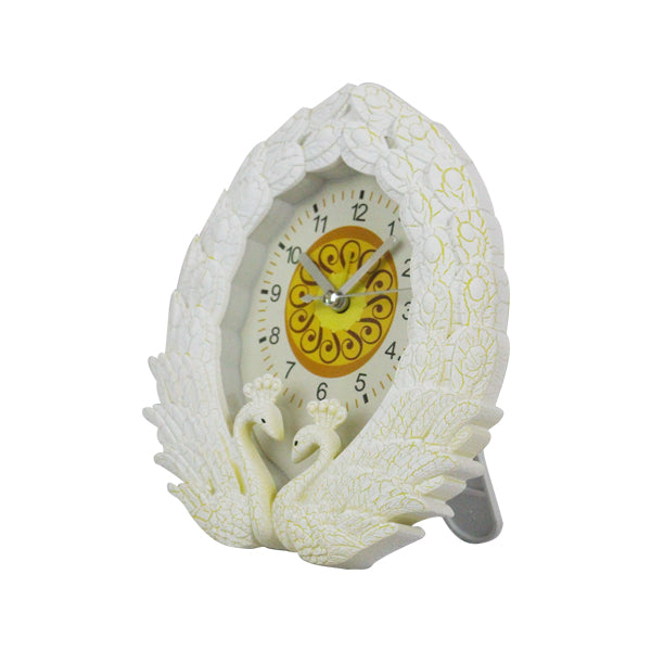 White Peacock Decoration Clock
