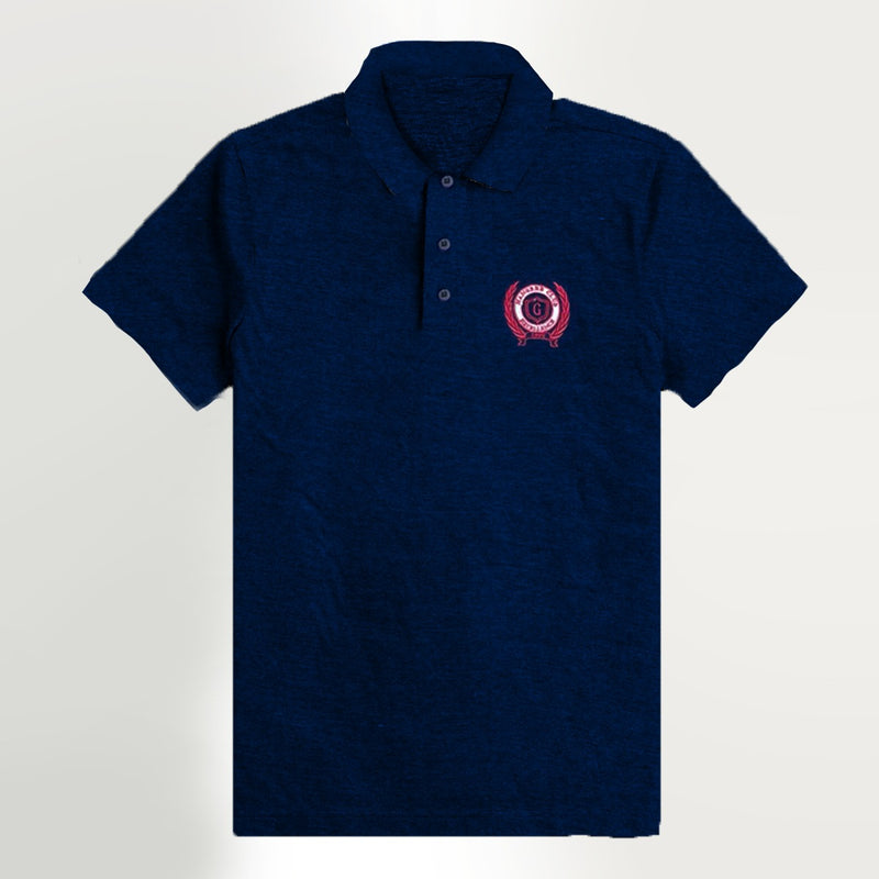 HG SIGNATURE NAVY SELF COLLAR POLO SHIRT