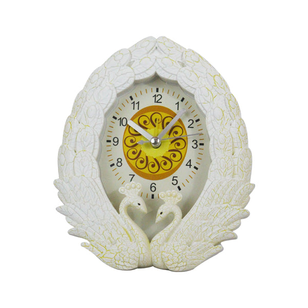 White Peacock Decoration Clock