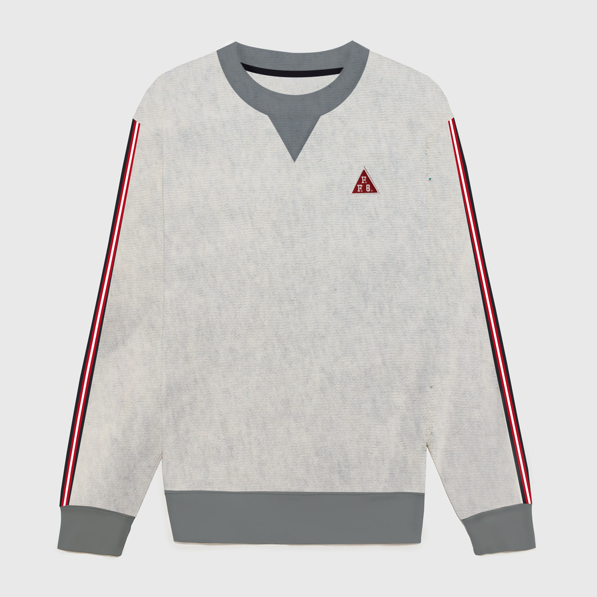 V-Style Decent White Sweat Shirt