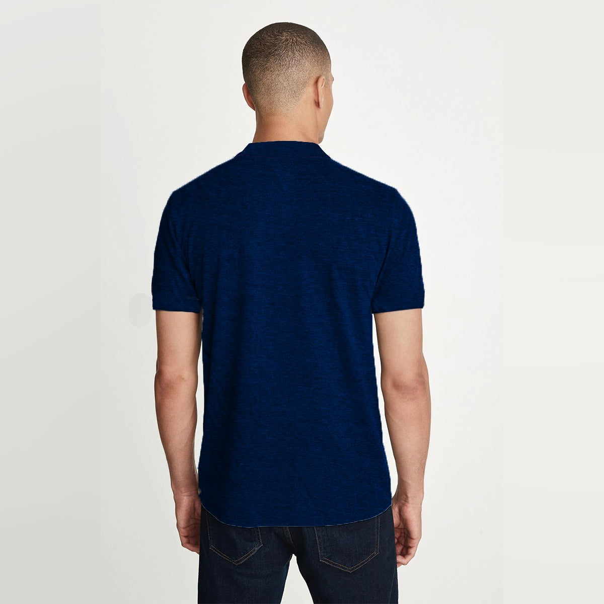 HG SIGNATURE NAVY SELF COLLAR POLO SHIRT