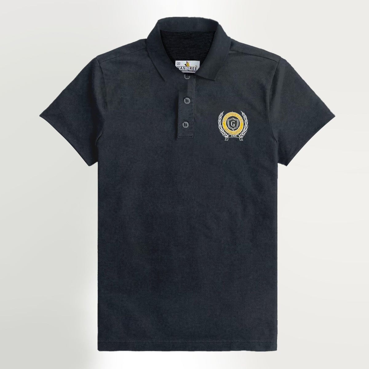 HG Signature Black Self Collar Polo Shirt