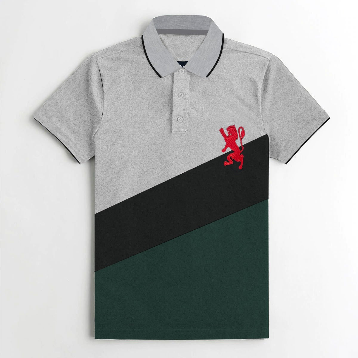 JRDNO Tipping Collar Three Panel Excutive Polo Shirt