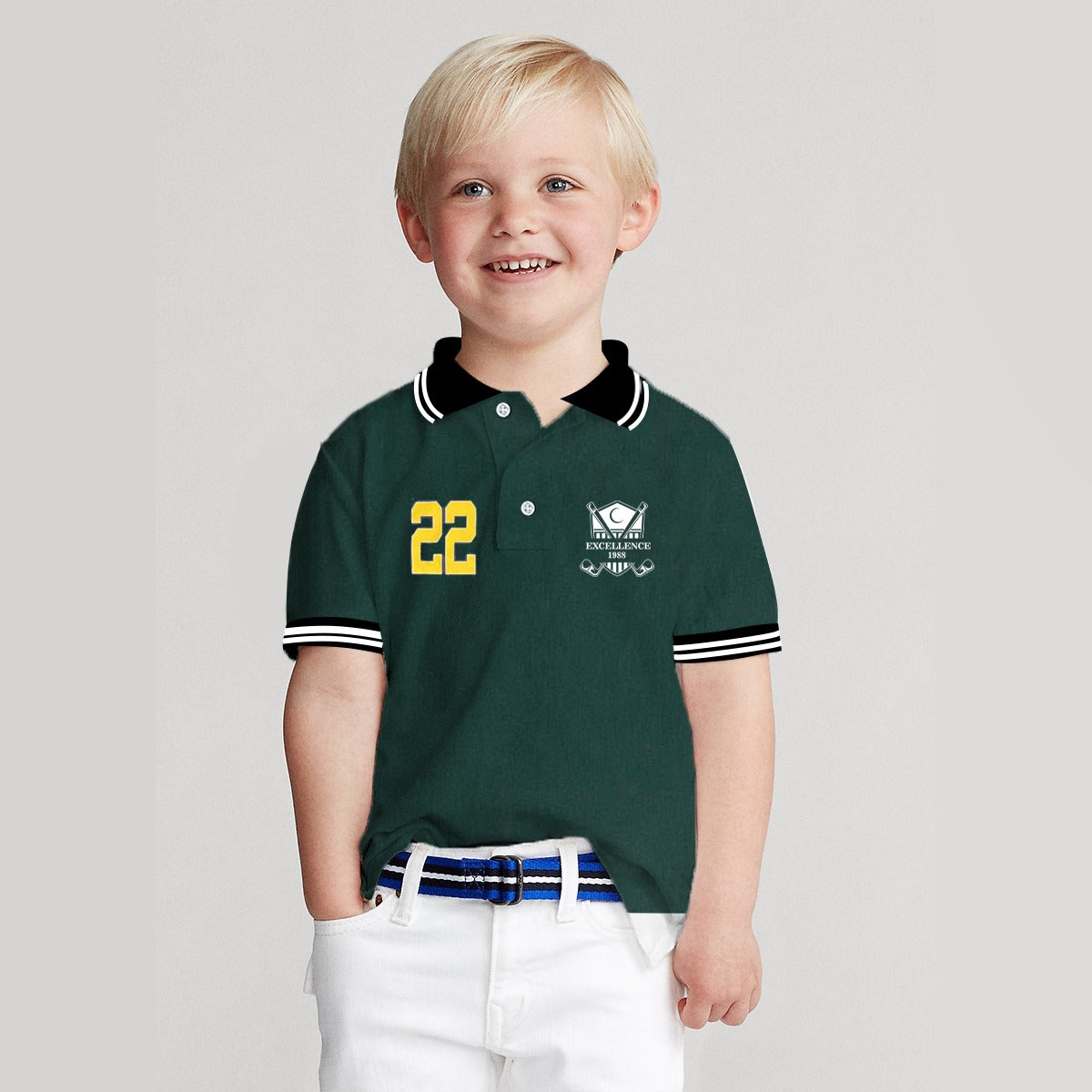 BOY'S TIPPING COLLAR ELITE POLO SHIRT