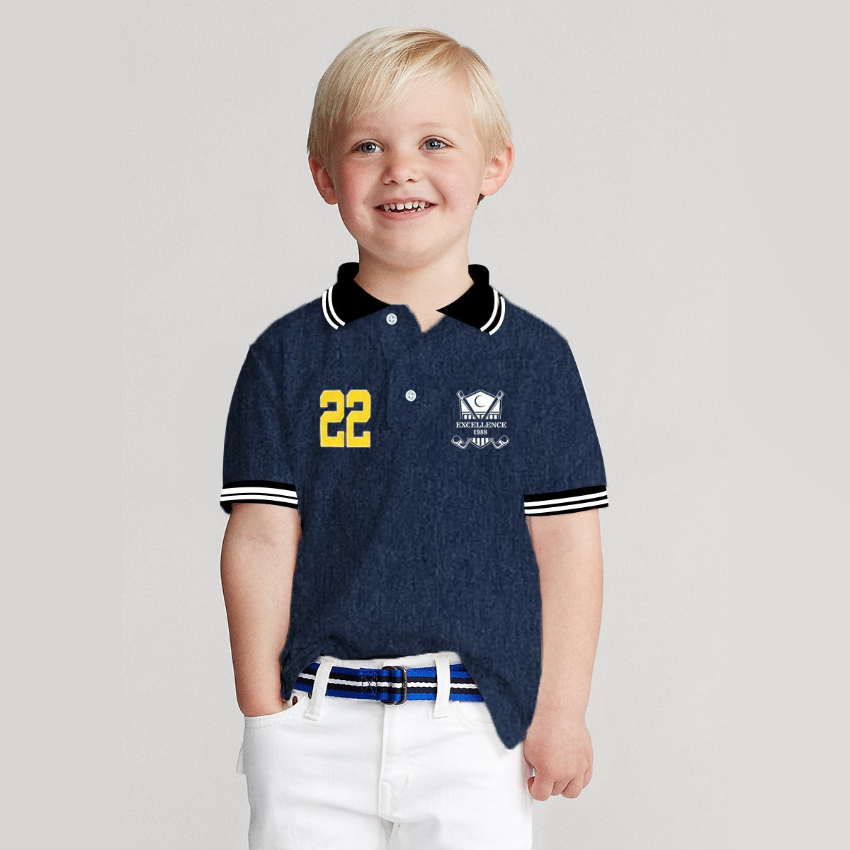 BOY'S TIPPING COLLAR ELITE POLO SHIRT