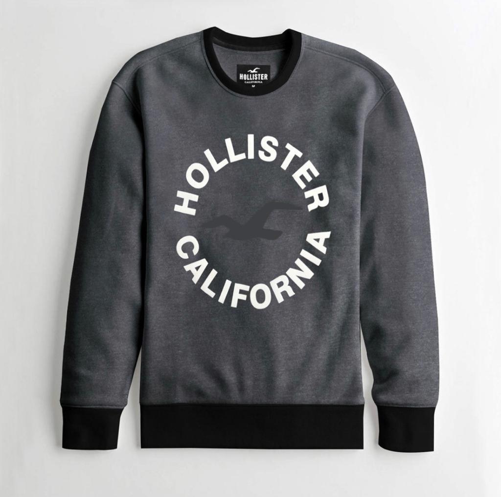 GRAY FASHION FLEECE SWEAT SHIRT