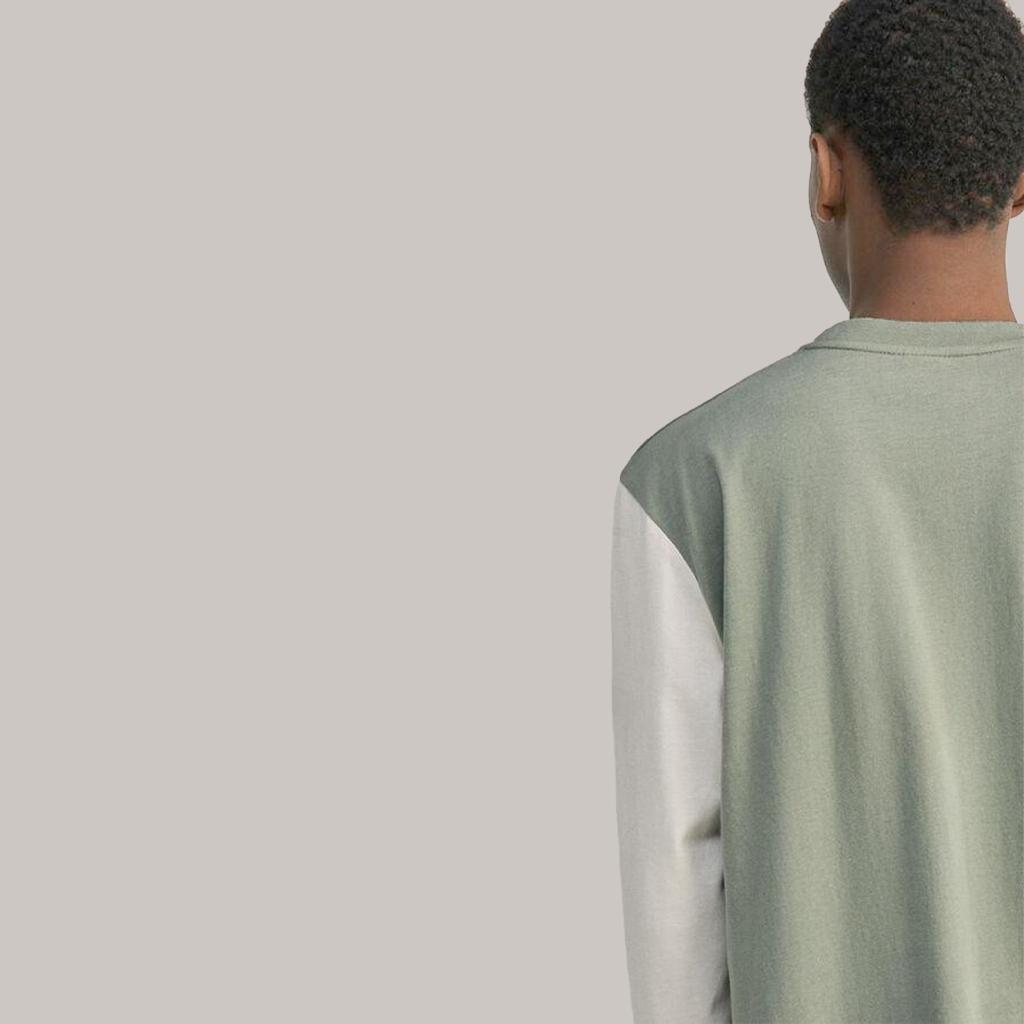 Contrast Full Sleeve Tee Shirt - Sea Green