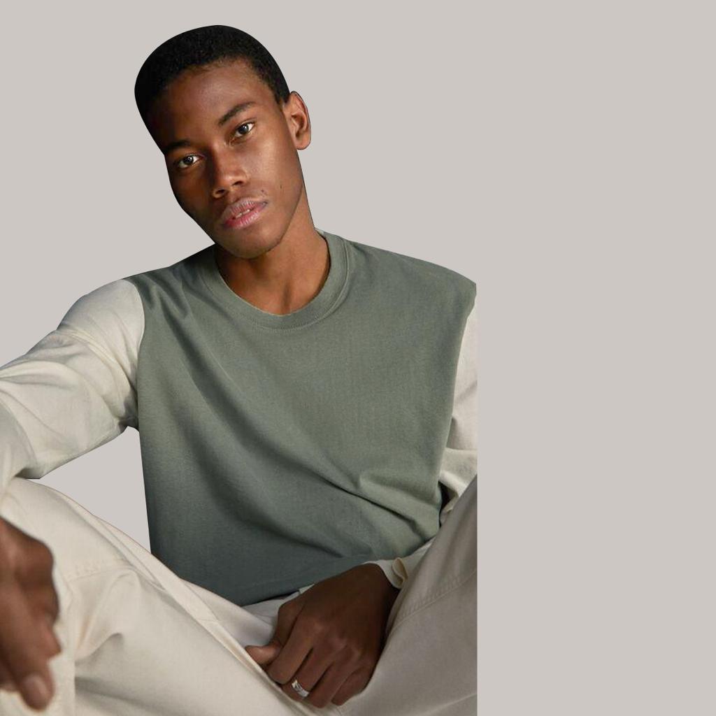 Contrast Full Sleeve Tee Shirt - Sea Green