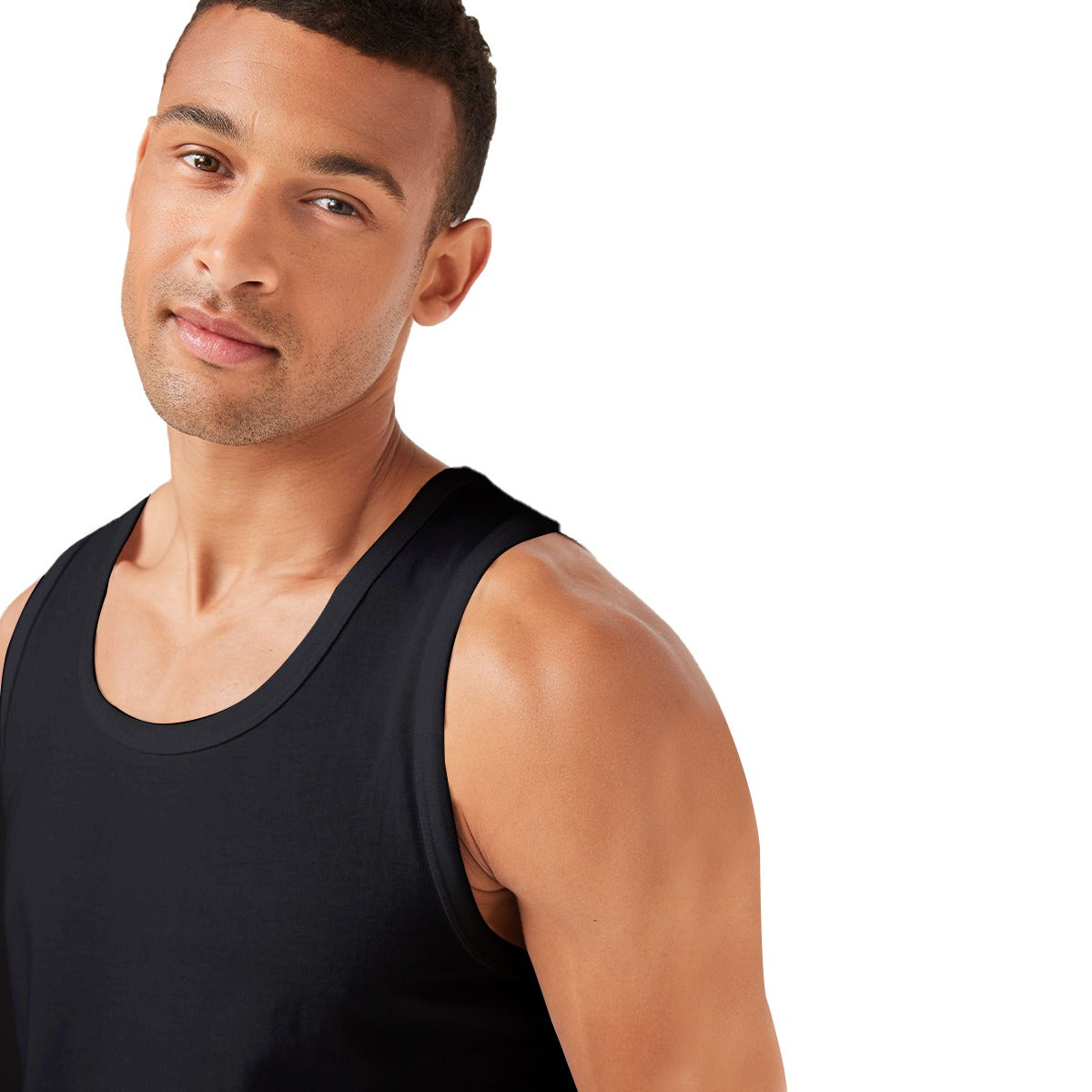 Pack Of 3 Black Cotton Vest