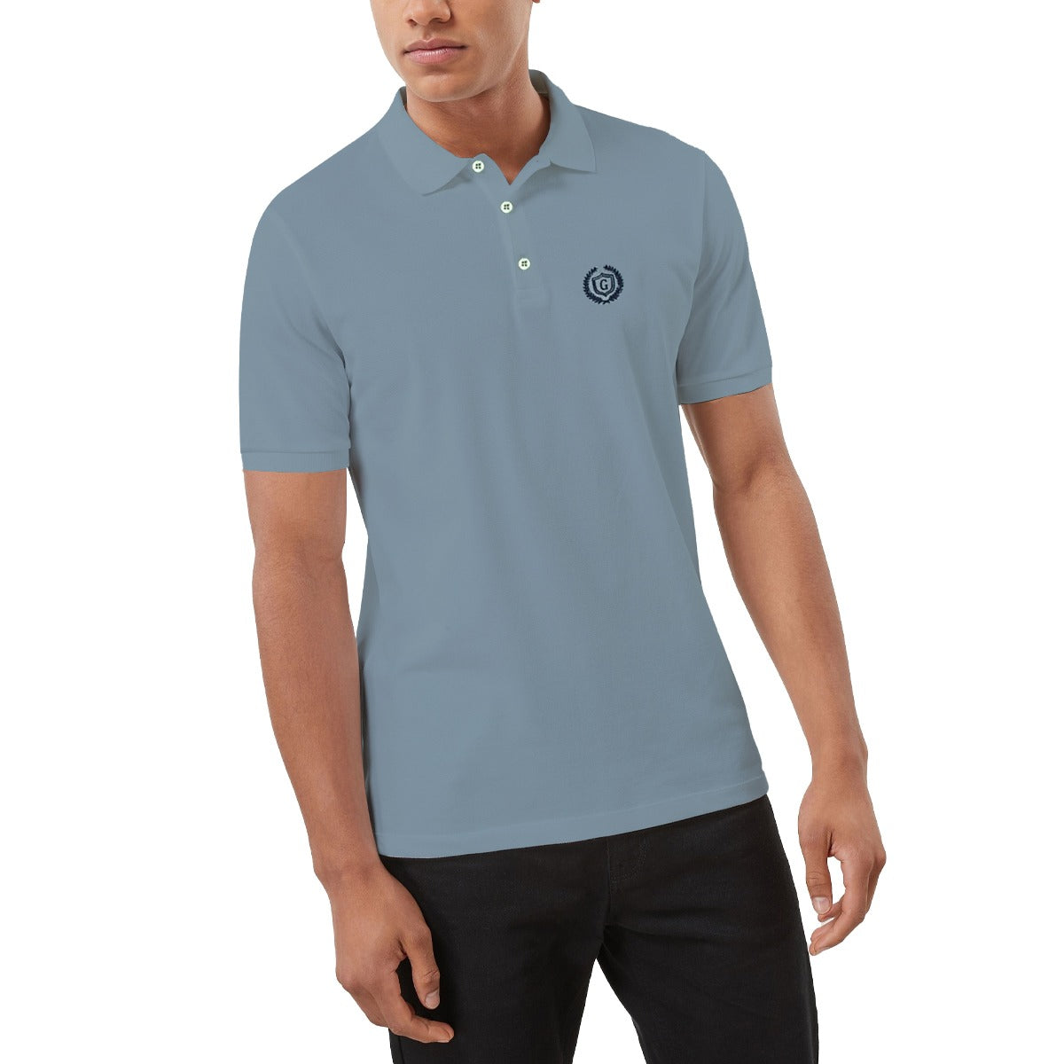 HG Signature Embroidered Solid Polo Shirt