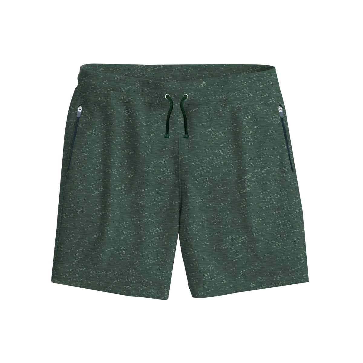 Textured Green Two Quarter Summer Shorts