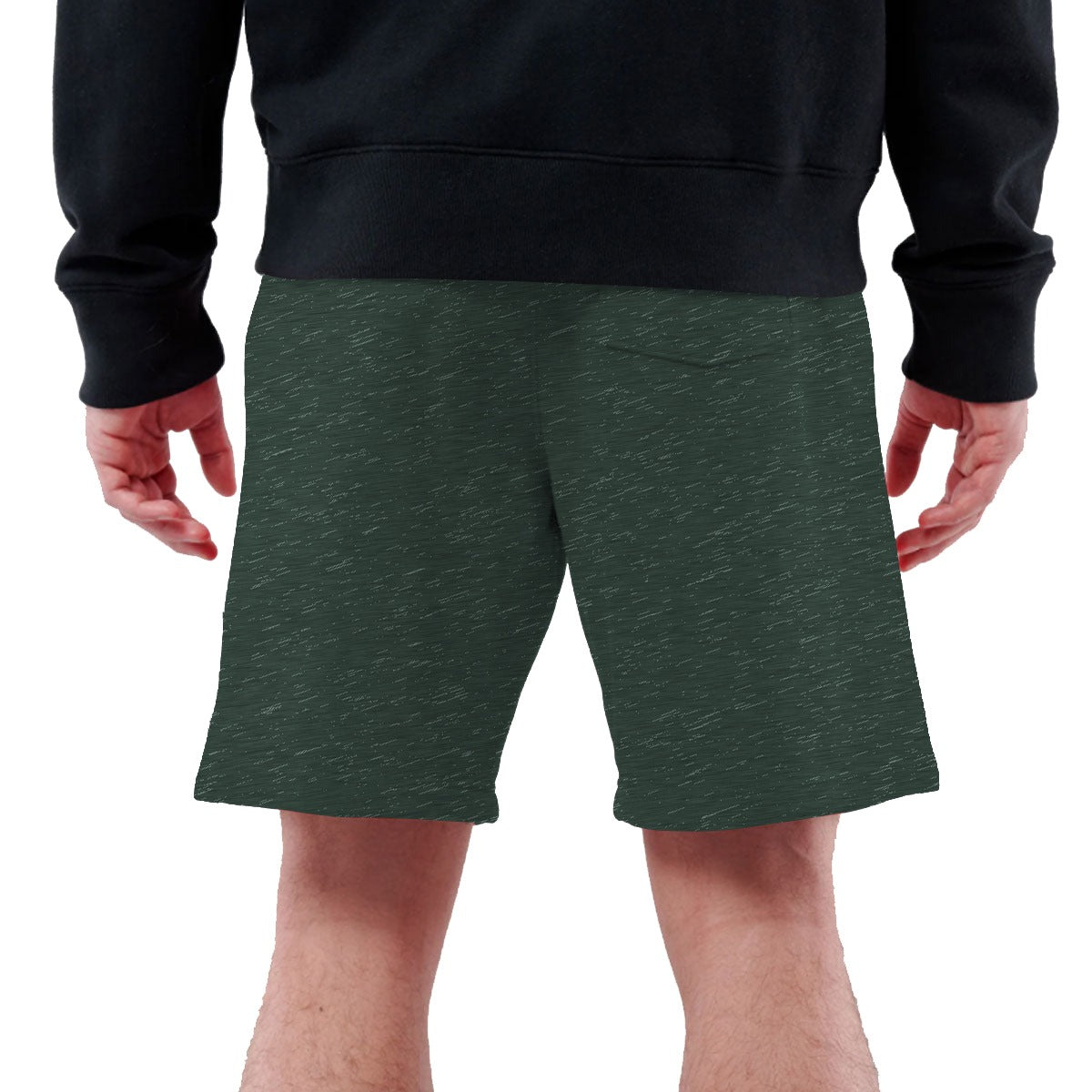Textured Green Two Quarter Summer Shorts