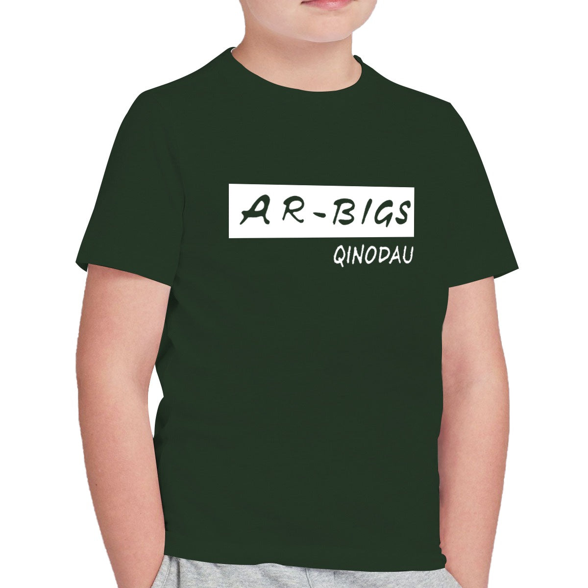 BOY'S "AR-BIGS" PRINTED BOTTEL GREEN TEE SHIRT