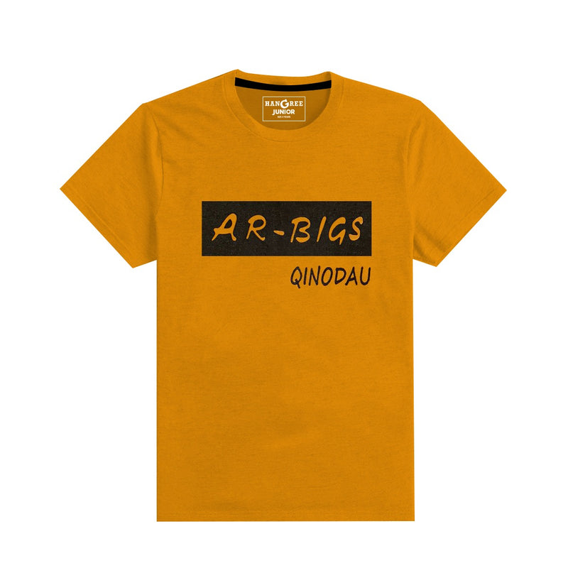 BOY'S "AR-BIGS" PRINTED YELLOW TEE SHIRT