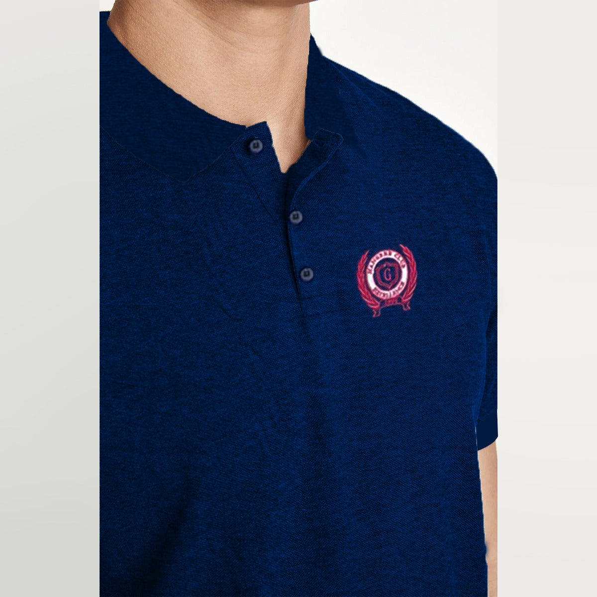 HG SIGNATURE NAVY SELF COLLAR POLO SHIRT
